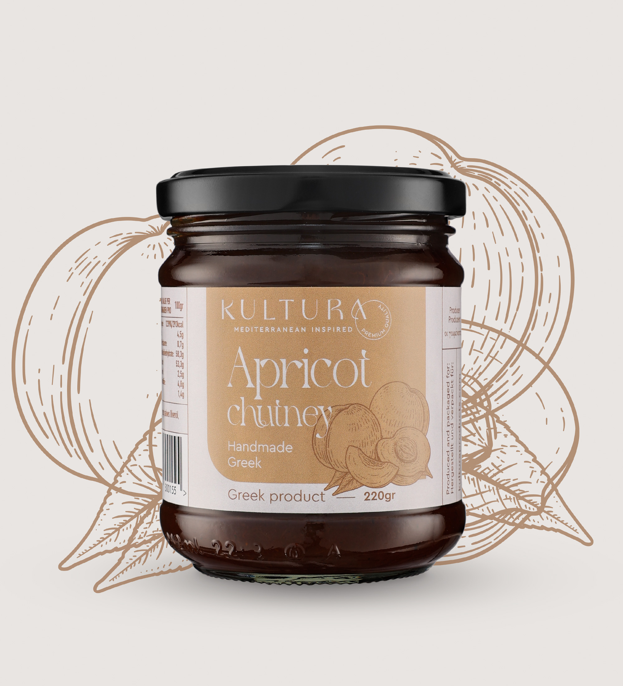 Aprikosen chutney 220gr