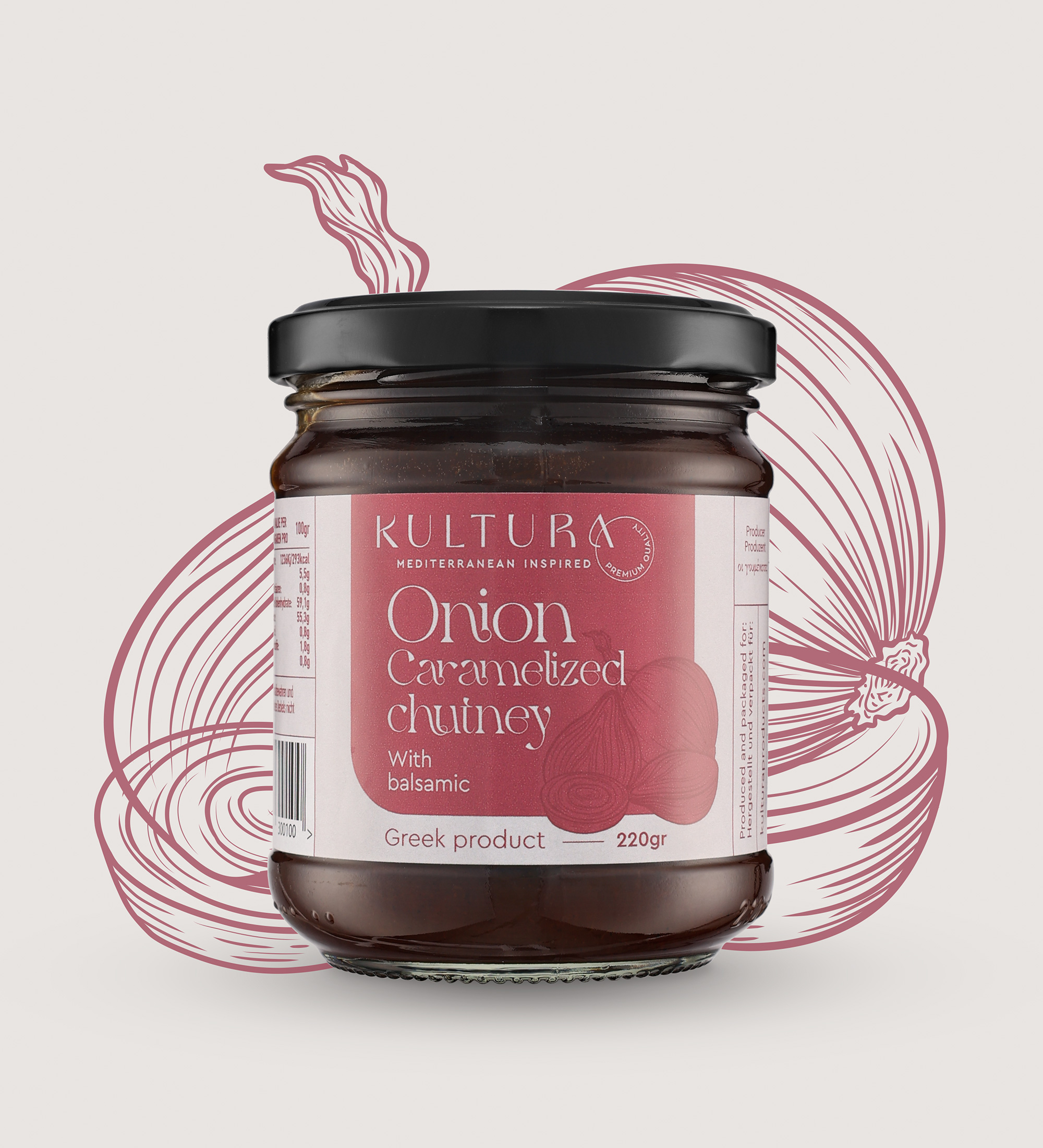 Caramelized onion chutney 220gr