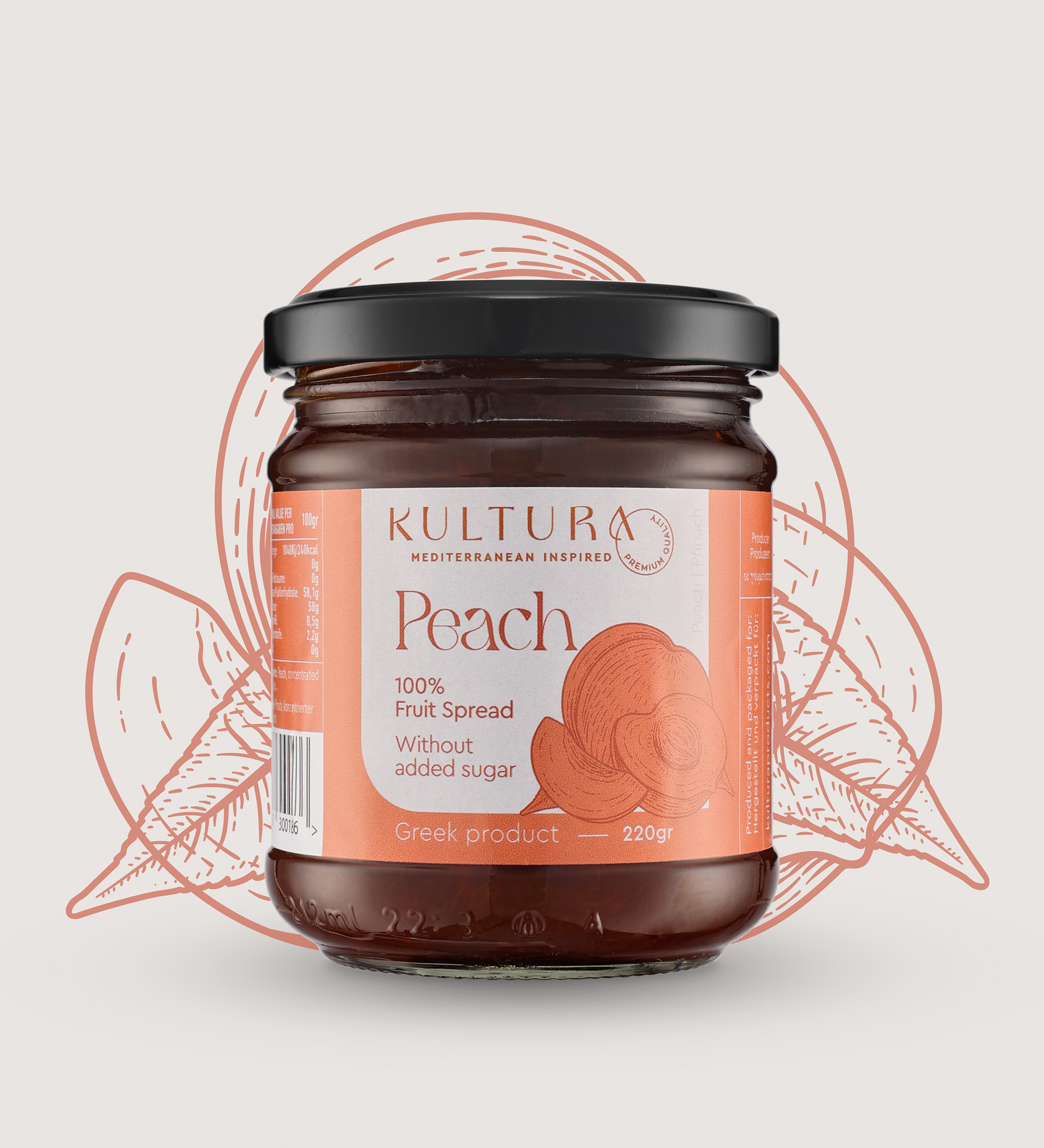 Pfirsich Fruchtaufstrich 220gr