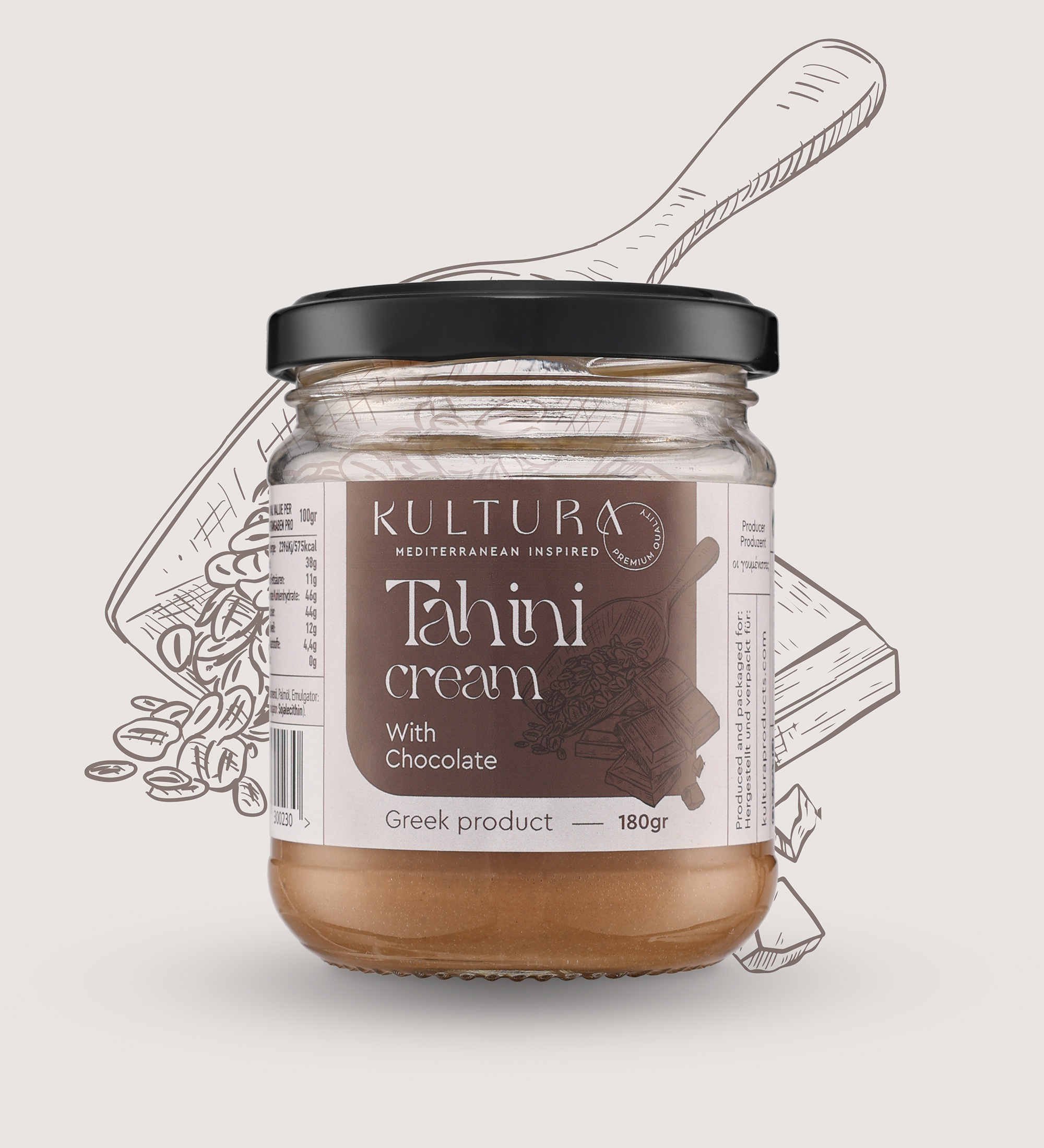 Tahini-Creme mit Schokolade 180gr