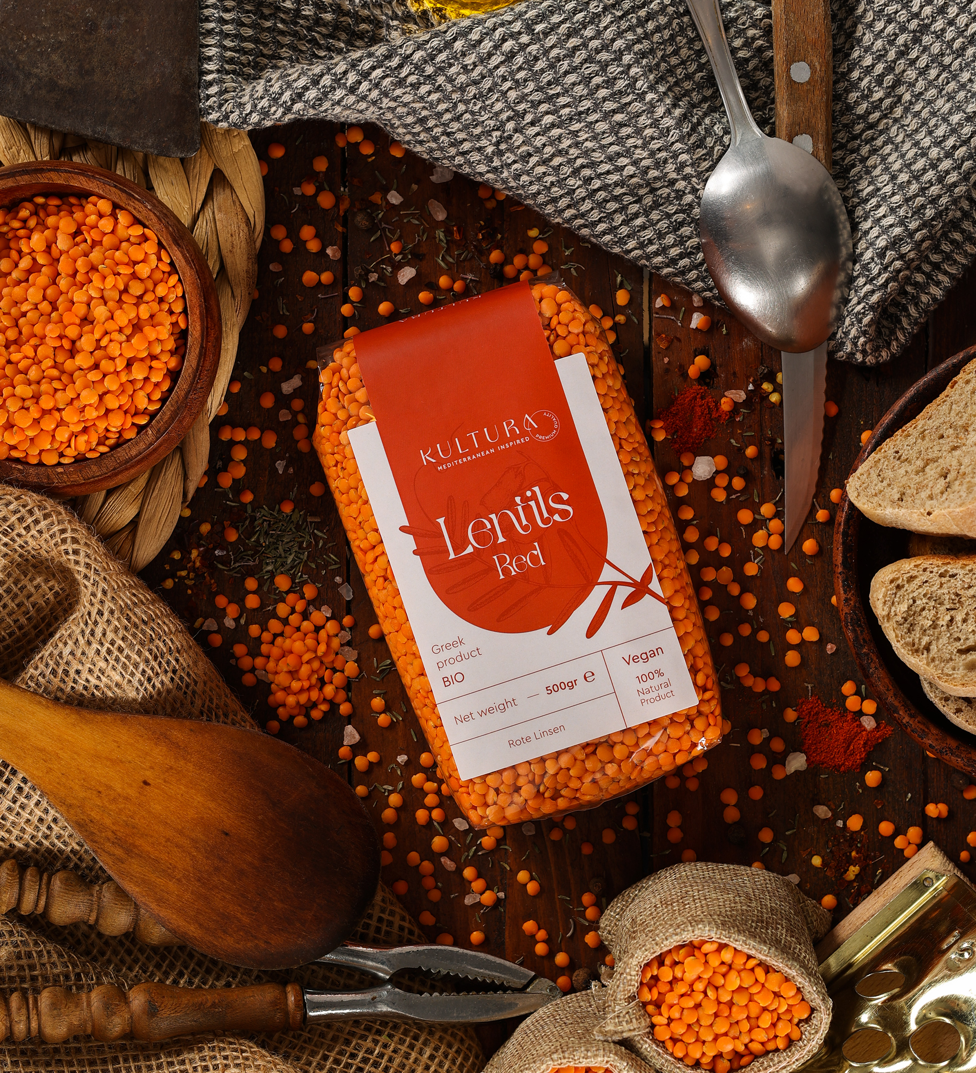 Rote Bio Linsen 500g