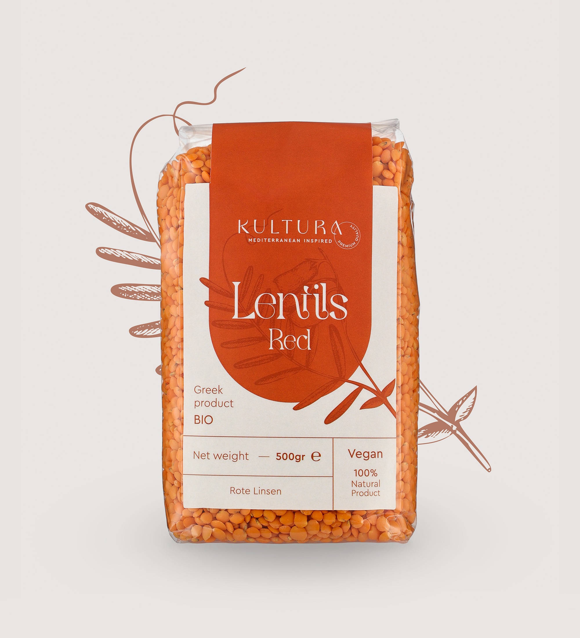 Rote Bio Linsen 500g